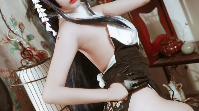[兔玩映画] - 黑白旗袍